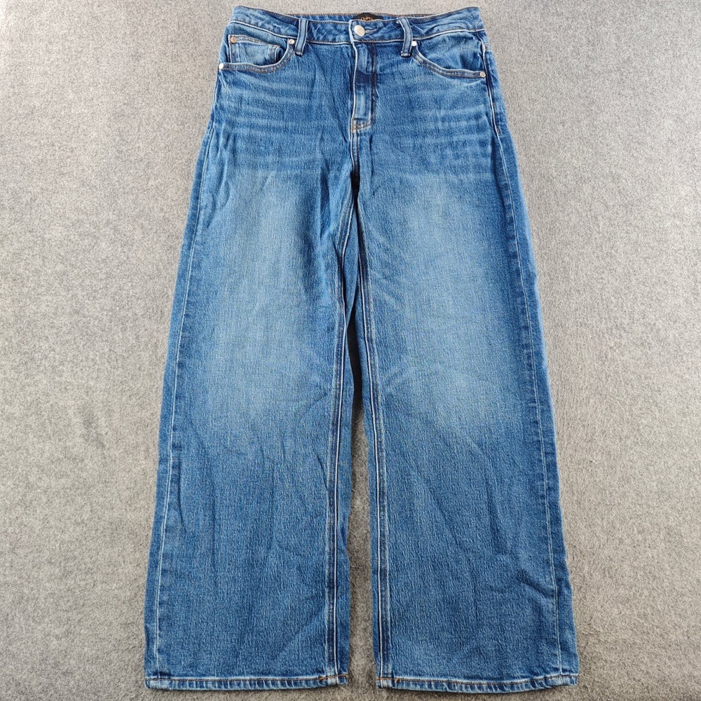 Quince Wide Leg Jeans Womens 29 Blue Denim High Rise Organic Cotton Stretch